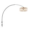 Steinhauer Sparkled Light lámpara de pie arco regulable E27 con pantalla calada