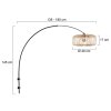Steinhauer Sparkled Light lámpara de pie arco regulable E27 con pantalla calada