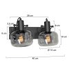 Steinhauer Glaslic aplique de pared doble orientable, lámpara mural de 2 luces