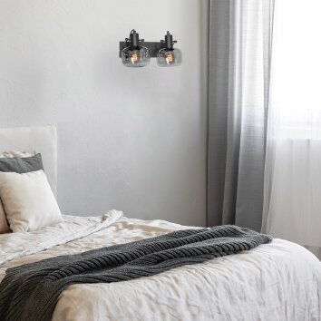 Steinhauer Glaslic aplique de pared doble orientable, lámpara mural de 2 luces