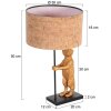 Steinhauer Lámpara de mesa moderna Animaux con figura de oso y pantalla beige regulable