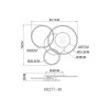 Globo Johnson plafón LED de aros redondos con mando a distancia 40W 4200lm 2700-6500K