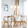Globo Rowena lámpara colgante moderna 3 luces 60 cm para comedor y cocina