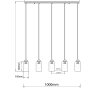 Globo Rowena lámpara colgante de 5 luces para comedor, cocina y salón, 100 cm