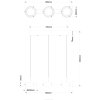 Globo Livion lámpara colgante LED redonda 85 cm moderna comedor pasillo