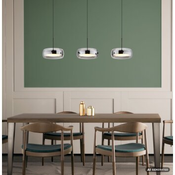 Globo Livion lámpara colgante LED redonda 85 cm moderna comedor pasillo