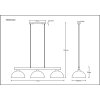 Nowa Romy lámpara colgante de barra de 3 luces E27 60 W para comedor y cocina