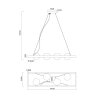 NOWA Nanda lámpara colgante rectangular para comedor y salón 4 luces G9 84 cm moderna