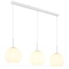 Globo Andre lámpara colgante esférica de 3 luces, largo 90 cm, para comedor y cocina