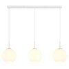 Globo Andre lámpara colgante esférica de 3 luces, largo 90 cm, para comedor y cocina