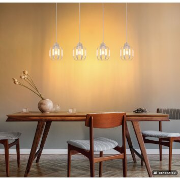 Globo Arlen lámpara colgante para comedor tipo jaula 4 luces E27, diseño moderno