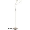 Globo Silvio LED lámpara de pie de lectura doble para salón y sofá, moderna