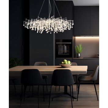 Globo Maxine lámpara colgante de comedor 14 puntos de luz estilo moderno G9 120 cm