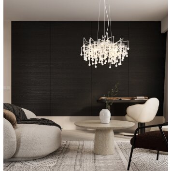 Globo Maxine lámpara colgante araña candelabro moderna de 10 luces G9 ø 60 cm