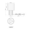 Globo Jannie lámpara de mesa E27 40W 30 cm, moderna retro para salón