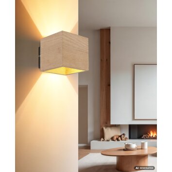 NOWA Edwin aplique de pared cuadrada moderna para interior con luz arriba y abajo