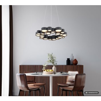 Globo Darla lámpara colgante redonda LED de diseño para comedor y salón ø 59 cm