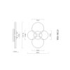 Globo Rubio lámpara de techo LED plafón de aros ovalados moderna 9750 lm 3000 K