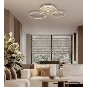 Globo Miles plafón de techo LED moderno con mando a distancia para salón y comedor