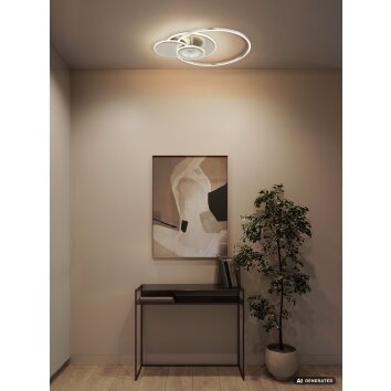 Globo Beltran plafón LED de techo moderno con mando a distancia para salón y cocina