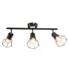 NOWA Toni lámpara de techo moderna de 3 luces E14 con pantallas jaula para salón y cocina