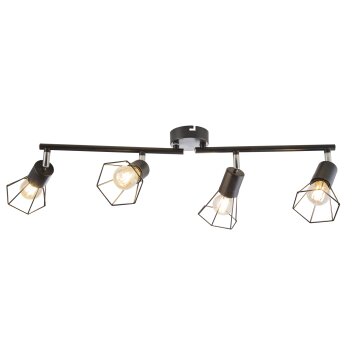 NOWA Toni plafón de techo moderno de 4 luces con pantallas de rejilla geométricas