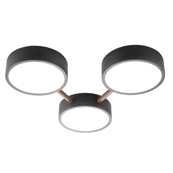 NOWA Diego plafón LED redondo de 3 aros, lámpara de techo moderna para salón y comedor