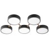 NOWA Diego plafón de techo LED redondo moderno de 5 focos para comedor y pasillo