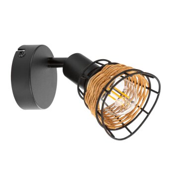 NOWA Esra aplique de pared lámpara de pared redondo moderno 1 luz E14 25 W