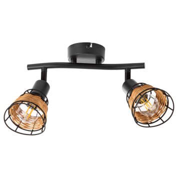 NOWA Esra lámpara de techo moderna redonda de 2 luces para comedor y cocina