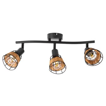 NOWA Esra plafón de techo de 3 focos E14 25 W moderno para salón y cocina