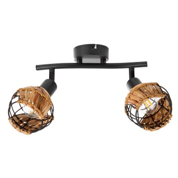 NOWA Java lámpara de techo de 2 luces, foco de techo moderno para cocina y pasillo