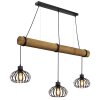 Globo Caldwell lámpara colgante de barra industrial de 3 luces para mesa de comedor