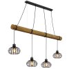 Globo Caldwell lámpara colgante de barra industrial, 4 luces E27, 125 cm para comedor y cocina