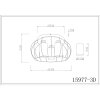 Globo Rowena plafón de techo industrial redondo 3 luces Ø 50 cm 60 W para salón