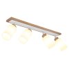 Globo Rowena plafón de techo alargado moderno de 4 luces E27 para comedor y cocina