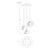 Globo Swanson lámpara de techo colgante triple de 3 luces redonda moderna ø 40 cm