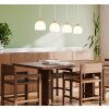 Globo Swanson lámpara colgante de comedor alargada moderna 4 luces 113 cm E27