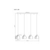 Globo Swanson lámpara colgante de comedor alargada moderna 4 luces 113 cm E27