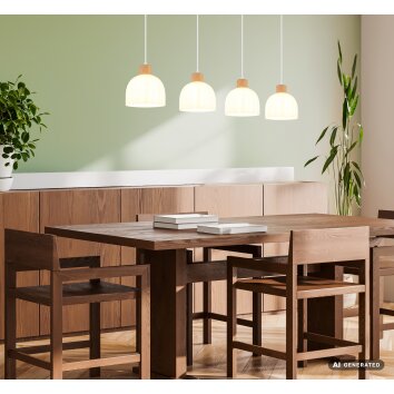 Globo Swanson lámpara colgante de comedor alargada moderna 4 luces 113 cm E27