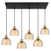 Globo Swanson lámpara colgante de techo lineal moderna múltiple 6 luces 105 cm