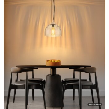 Globo Swanson lámpara colgante redonda E27 30 cm para comedor y salón moderna