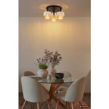 Globo Daren plafón de techo moderno redondo Ø 37,5 cm 3 luces E27 para comedor y salón