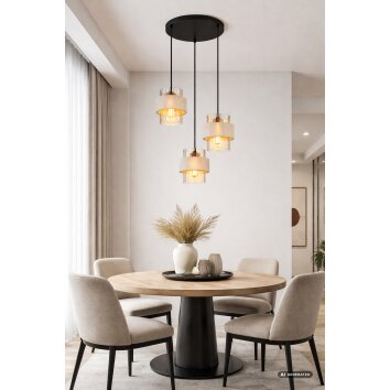 Globo Daren lámpara colgante para comedor de 3 luces, moderna, para salón y cocina