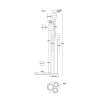 Globo Daren lámpara de pie moderna de 3 luces, 167 cm, para salón y comedor