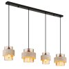 Globo Daren lámpara colgante de comedor 4 luces E27, longitud 108,7 cm, moderna