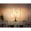 Globo Daren lámpara colgante alargada de 4 luces para comedor y salón, estilo moderno