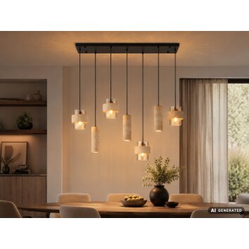Globo Daren lámpara colgante alargada de 4 luces para comedor y salón, estilo moderno