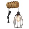 Globo Berti aplique de pared industrial E27 con interruptor en cable para salón
