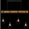 Globo Berti lámpara colgante industrial para comedor y cocina, 4 luces, E27, 125 cm
